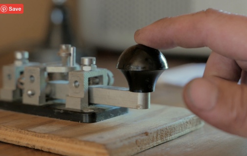 working a telegraph key